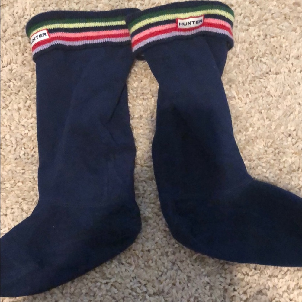 Navy with stripes TALL hunter boot inserts
